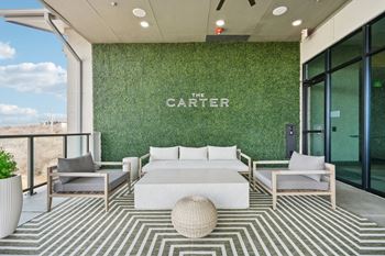 Rooftop terrace with indoor/outdoor dining